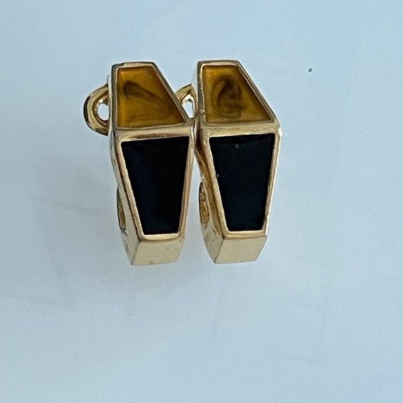 Givenchy New York Gold Toned Clip On Vintage Earrings - Picture 3 of 9